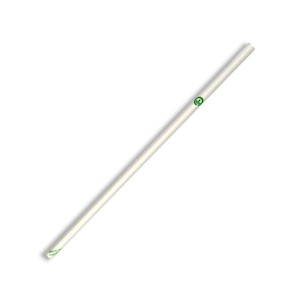 Compostable Paper Straw Regular 6x197mm - White 2500 pcs