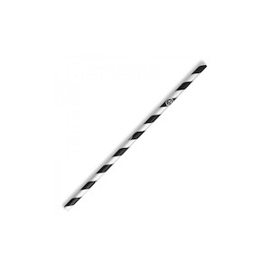 Compostable Paper Straw Regular 6x197mm - Black Stripe 2500 pcs