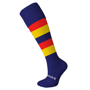 Teamwear: Hockey Socks Navy Red/Gold Hoops