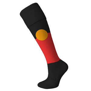 Hockey Socks: Hockey Socks Black/Gold/Red