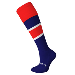 Hockey Socks Navy Red/White Hoops