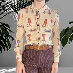 Shirts: Trinket 70's Shirt Size Small