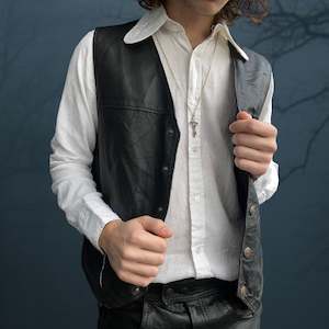 Sale: Pierce Leather Vest Size Medium