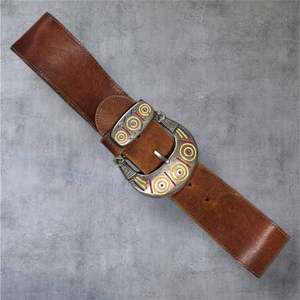 Accessories: Stevie Wide Western Brown Belt Size Small