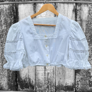 All: Ari Cropped peasant  top Size 14