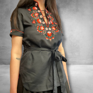 All: Embroidered Poppy Blouse Size 8