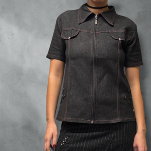 All: Jennifer Denim Top Size Small