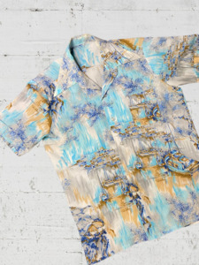 Spring: Geoff Water Colour Boat Shirt Small