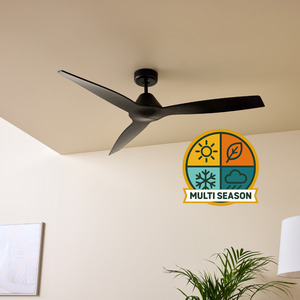 Ceiling Fans: 132cm DC Ceiling Fan - Matte Black