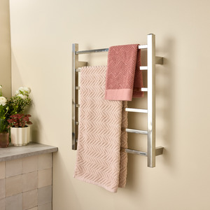 Straight Square Towel Warmer 6 Bar Ladder