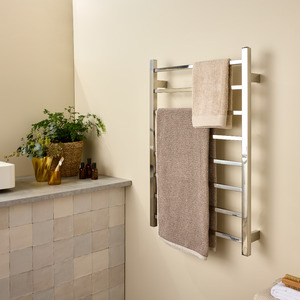 Straight Square Towel Warmer 8 Bar Ladder