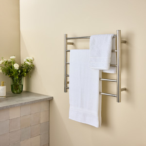 Heated Towel Rails: Goldair Heated Towel Rail 5 Bar Polished Stainless Steel