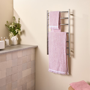 Curved Round Narrow Towel Warmer 7 Bar Ladder