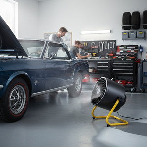 35cm High Velocity Workshop Floor Fan