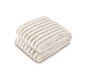 Not On Sale: Luxury Faux Fur Electric Throw Cream