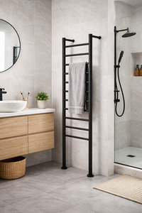 Tall Round Towel Warmer 10 Bar Ladder