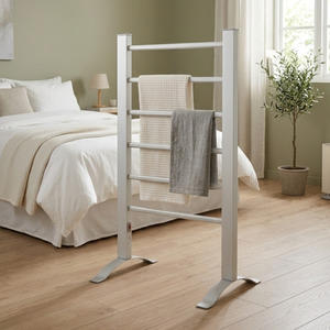Free Standing Towel Warmer 6 Bar Silver