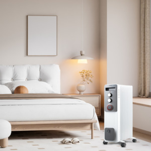 1900W 7 Fin Oil Column Heater with Timer & Fan