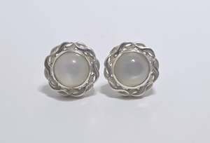 Earrings: Addison Sterling Silver Stud Earring With Moonstone