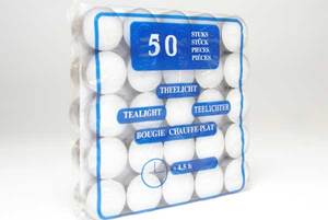 Products: 4.5 Hour Tea Lights (bag of 50) - Golden Glow Candles