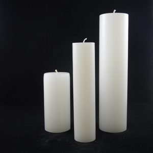 Products: Festival Slimline Candle-White-48x210mm (Slim candle in middle). Made in NZ - Golden Glow Candles