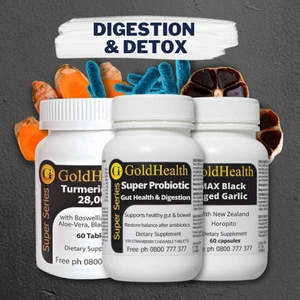 Combo Packs: Digestion and Detox Health Pack - Probiotic + Prebiotic + Gut Protection