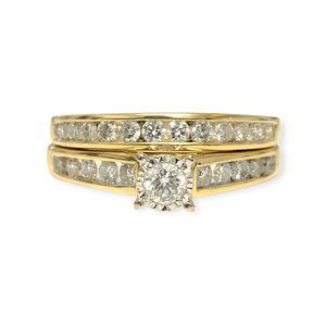 Diamond 1.00ct Duo Ring in 14K Yellow Gold