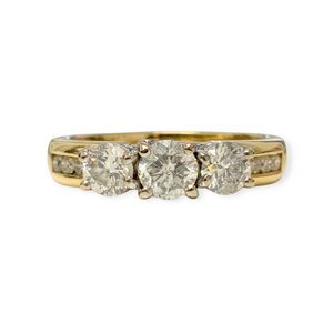Diamond 1.00ct Ring in 18K White and Yellow Gold