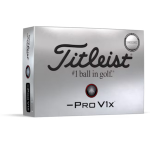 Titleist 2025 Pro V1x Left Dash Enhanced Alignment Golf Balls