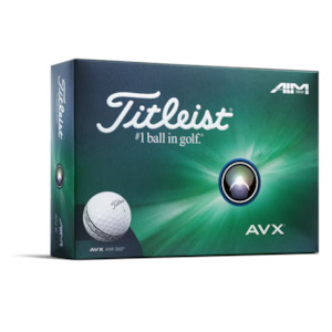 Titleist 2025 AVX Aim 360° Golf Balls | White