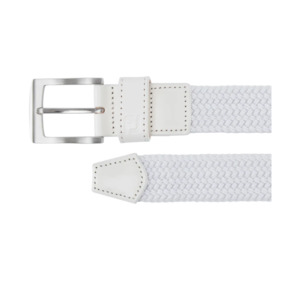 Golf Belts: FootJoy Braided Belt | White