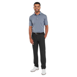 Golf Polos: FootJoy Men's Flower Bud Foulard Lisle Polo | Flint