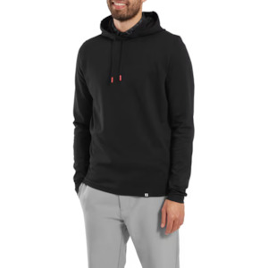 FootJoy Men's Ottoman Jacquard Pullover Hoodie | Black