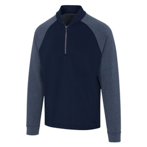 Greg Norman Men's Eagle Tech Quarter Zip Long Sleeve Top | Navy