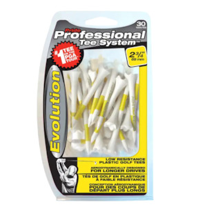 Pride Evolution Golf Tee | Yellow 2 3/4" | 30 Pack