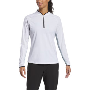 Footjoy: FootJoy Women's Quarter-Zip Long Sleeve Sun Protection Shirt | White