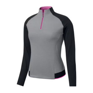 FootJoy Women's Quarter-Zip Midlayer Top | Black/Grey