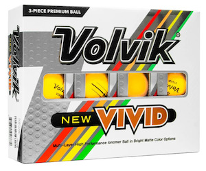 Volvik Vivid Matte Golf Balls | Yellow