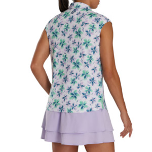 Womens Polos: FootJoy Womens Cap Sleeve Floral Shirt