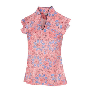 Greg Norman Womens Perch Cap-Sleeve Polo (Size Small Only)