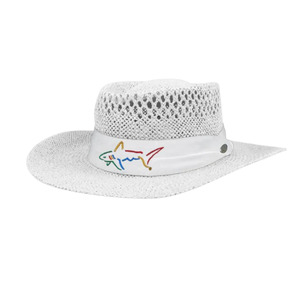 Greg Norman Signature Straw Hat | White