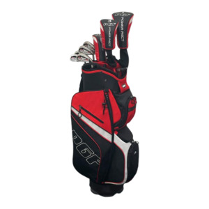 PGF Powerpact Men’s Golf Package Set | Regular Flex | Red/Black