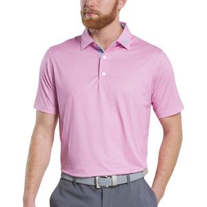 FootJoy Men’s Citrus Print Lisle Polo | Lemonade/Skyway