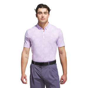Adidas Men's Go-To Printed Polo Shirt | Powder Plum/White
