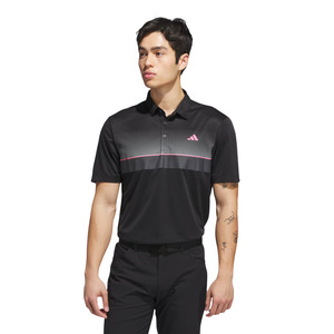 Adidas Men's Performance Allover Print Polo Shirt | Black