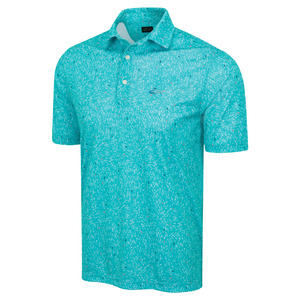Greg Norman Men’s ML75 Shark Frenzy Print Polo | Aquamarine