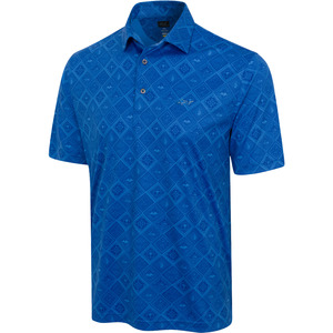 Greg Norman Men’s ML75 Golf Tiles Polo | Deep Blue