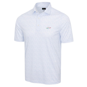 Greg Norman Men's ML75 Club House Print Polo | White