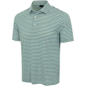 Greg Norman Men’s ML75 Recycled Microlux Yarn-Dye Stripe Polo | Birdie Green/White