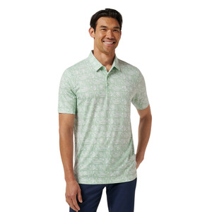 TravisMathew Men’s Featherweight Cabana Polo | Aqua Foam